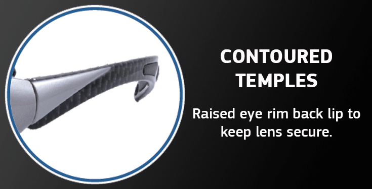 contoured temples